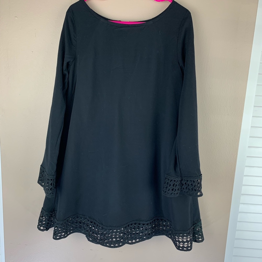 Ella Moss Dress with Lace Trim